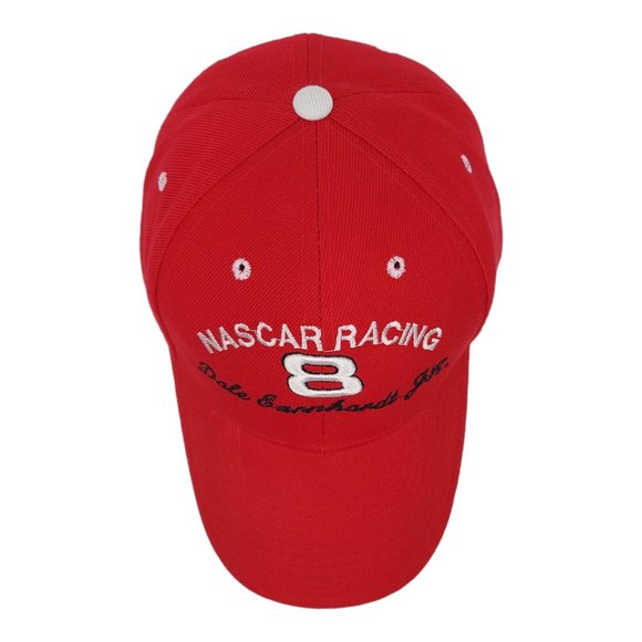 City Hunter Dale Earnhardt Jr 8 Nascar Racing Mesh Strapback Cap Trucker Red Hat - Picture 10 of 12